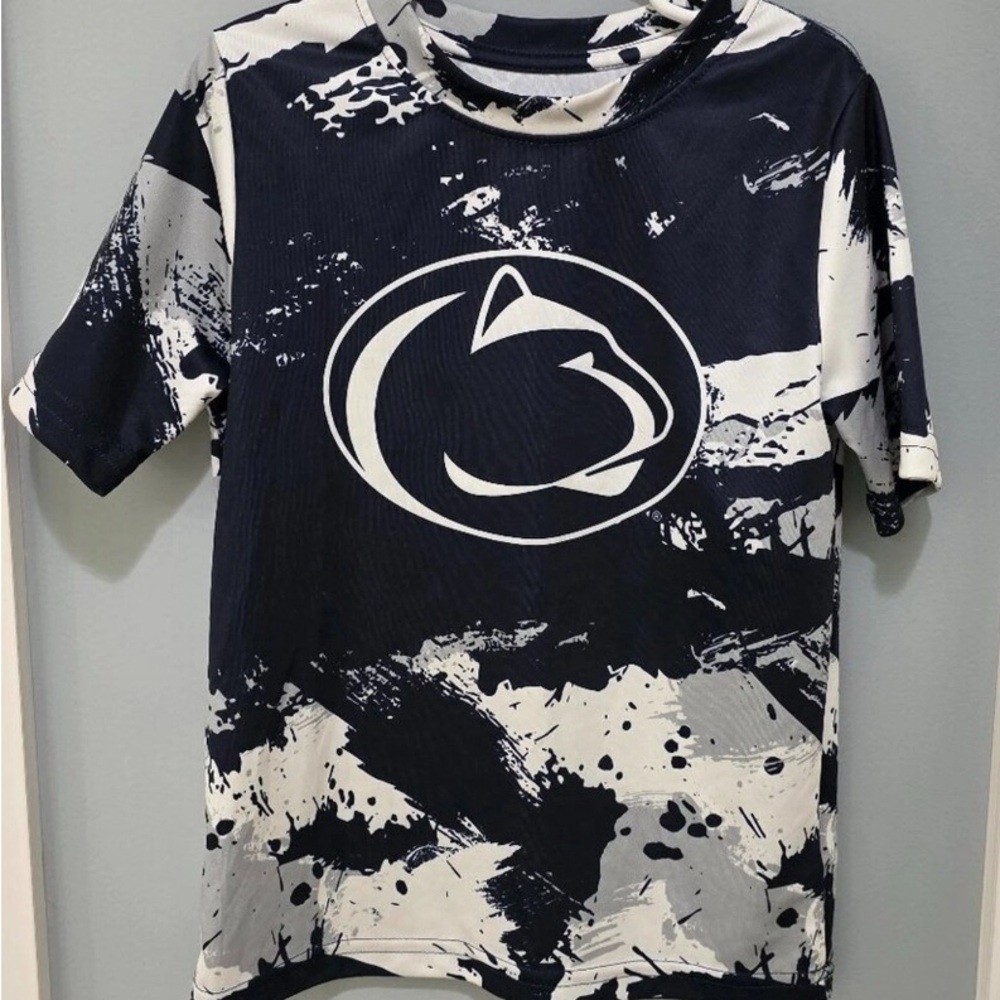 Penn State - Blue and White Short Sleeve Tee with Nittany Lion Logo
